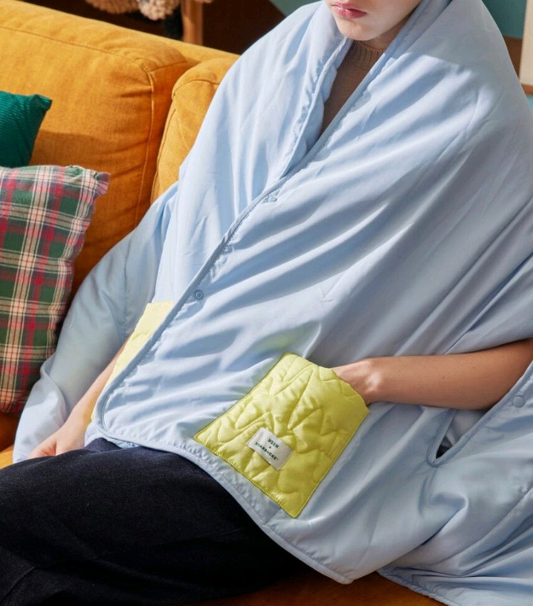 스타벅스 프리퀀시 블랭킷 그린 담요 망토 미개봉 새상품--4