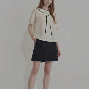 한섬SJSJ 세일러 카라 반팔 블라우스22-23SS