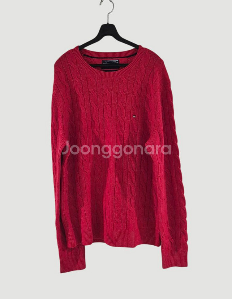 [110]타미힐피거 꽈배기 울 니트스웨터--0