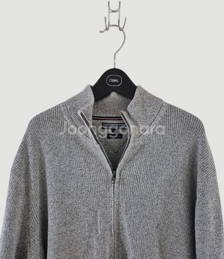 [110]타미힐피거 니트스웨터 반집업--1