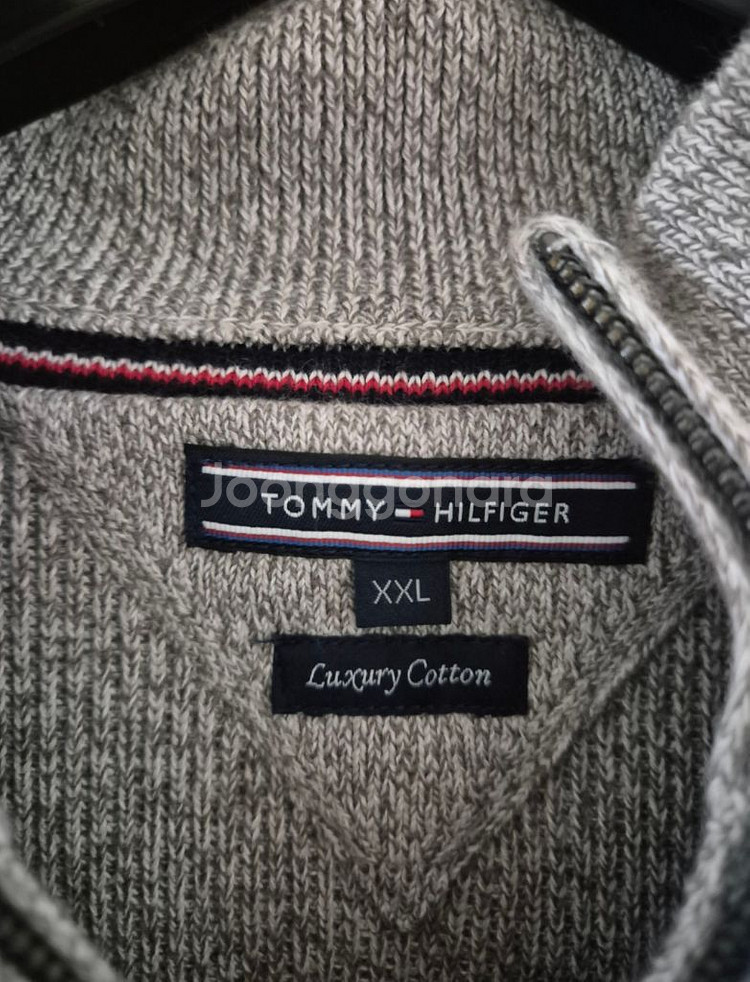 [110]타미힐피거 니트스웨터 반집업--3