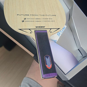 XIOM 아이스크림 AZX탁구라켓 새상품 팝니다, 정영식라켓 (St그립,83.6g) 이미지