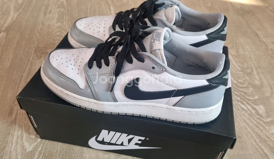 (GS) 조던 1 레트로 로우 OG 울프 그레이 앤 화이트 245mm--4