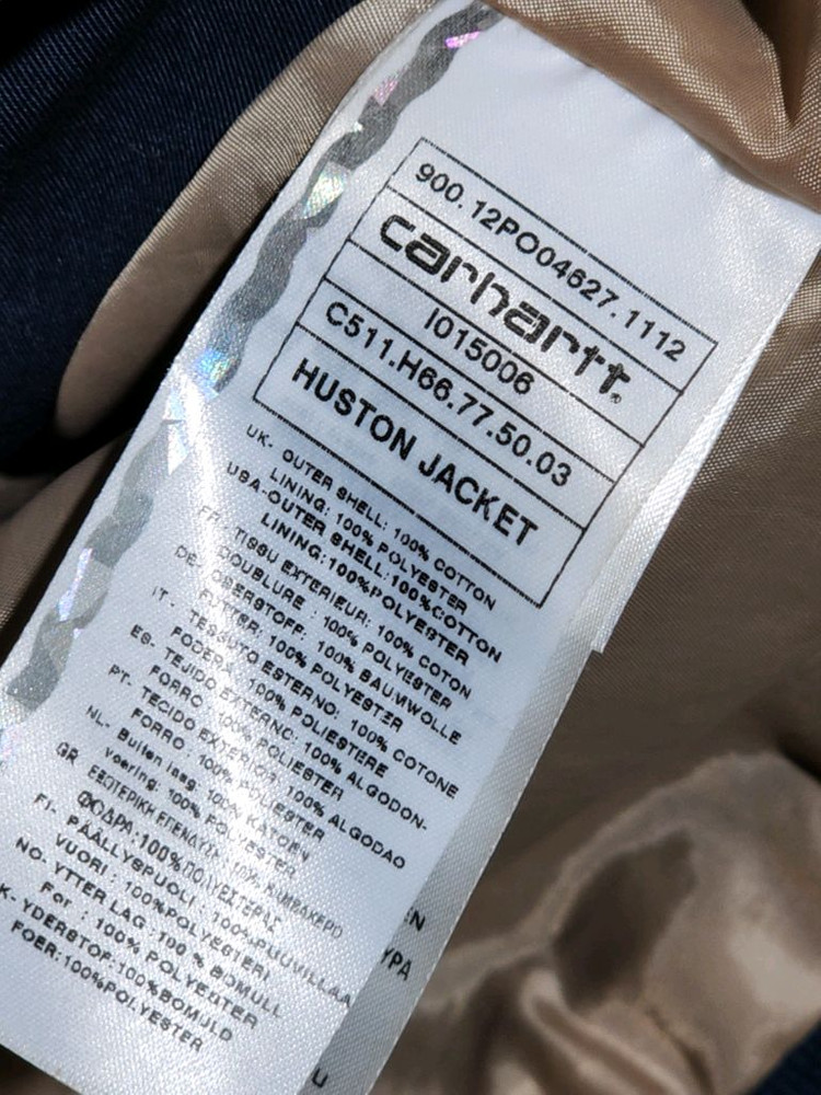 (M) 칼하트 휴스톤 자켓 패턴 블루종 점퍼 아메카지--3