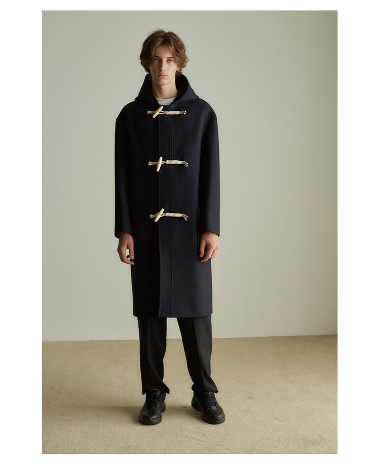 쿠어 오버핏 더플코트, 네이비, M size 이미지