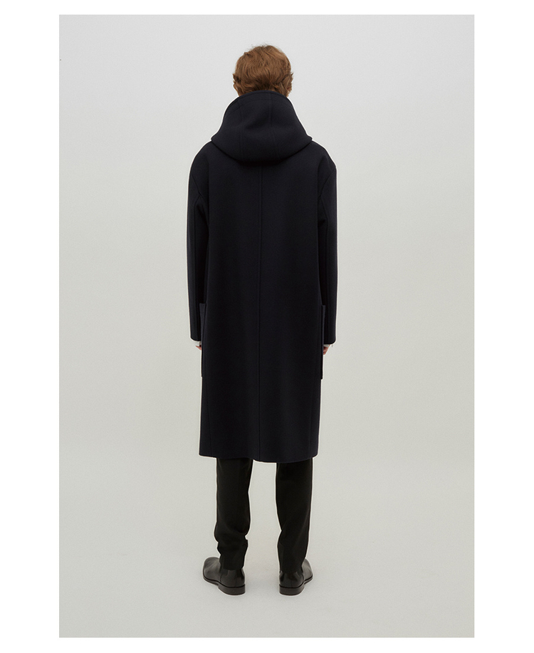 쿠어 오버핏 더플코트, 네이비, M size 이미지