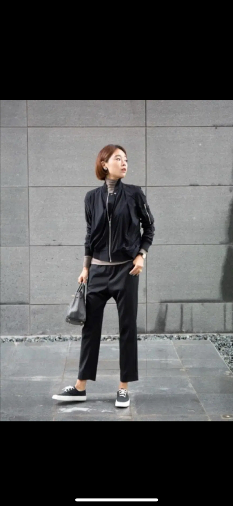 몽또또 드레이퍼리 봄버 자켓 재킷 점퍼 블루종 집업 블랙 검정 바스락 Drapery Bomber Jacket--1