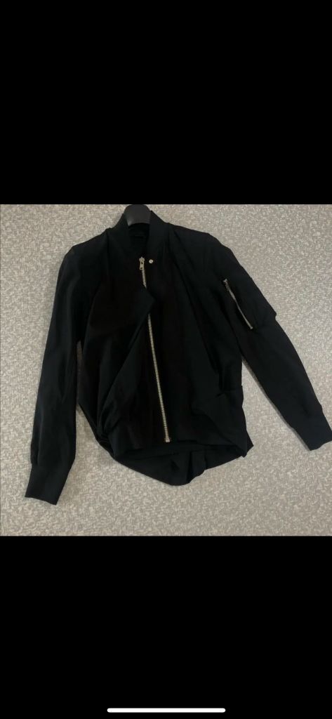 몽또또 드레이퍼리 봄버 자켓 재킷 점퍼 블루종 집업 블랙 검정 바스락 Drapery Bomber Jacket--4