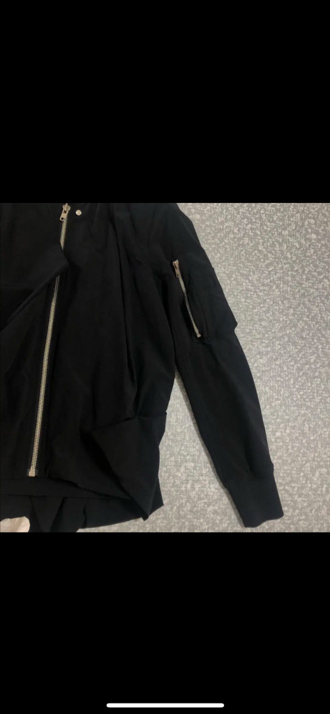 몽또또 드레이퍼리 봄버 자켓 재킷 점퍼 블루종 집업 블랙 검정 바스락 Drapery Bomber Jacket--6