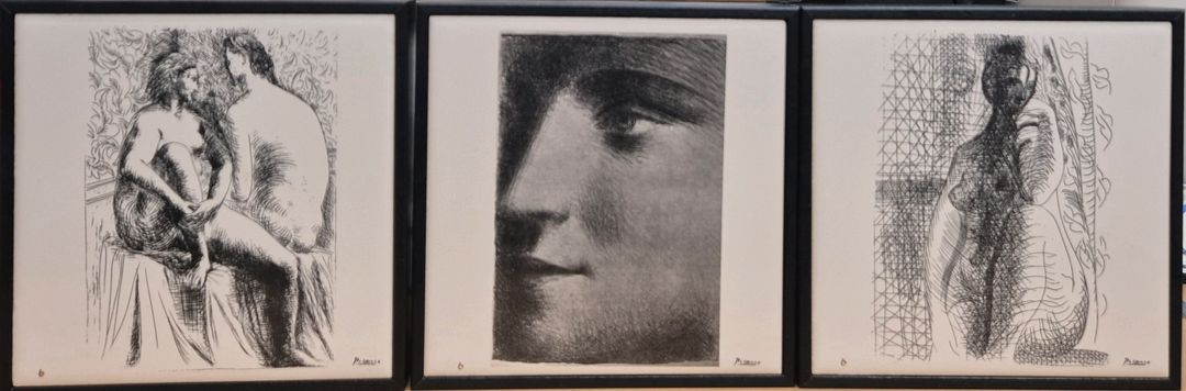 피카소 세라믹에 드라이포인트 La Femme 3점--6