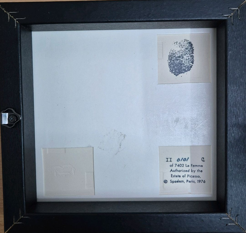 피카소 세라믹에 드라이포인트 La Femme 3점--5