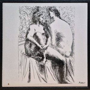 피카소 세라믹에 드라이포인트 La Femme 3점