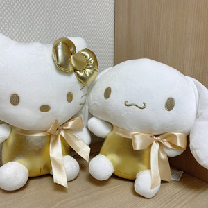 산리오 시나모롤 골드 , 키티 골드인형 중형 25cm