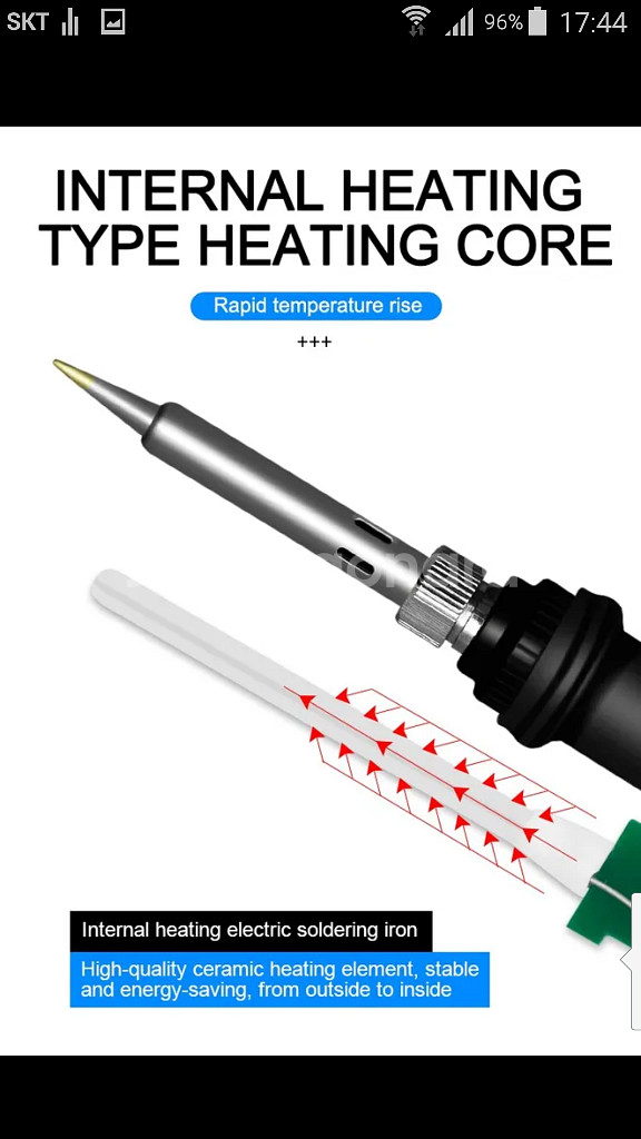 인두 5종 전기 납땜 인두팁 용접 60W 온도조절--5