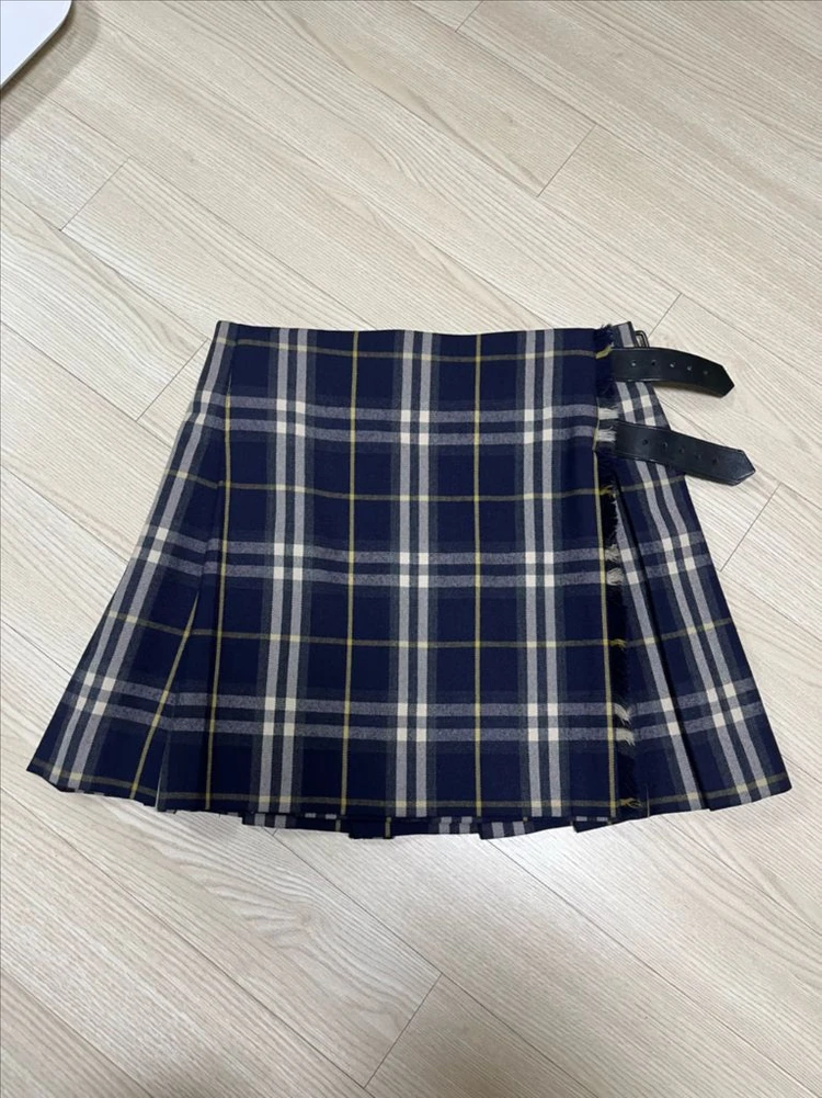 버버리 체크 플리츠 스커트 이미지