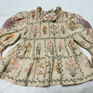 아폴리나 베이비 미아탑 플로랄 크림 6-12m