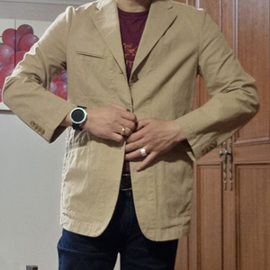 비트윈 JPN 언콘 피치스킨 자켓 코튼 TAN 칼라 L