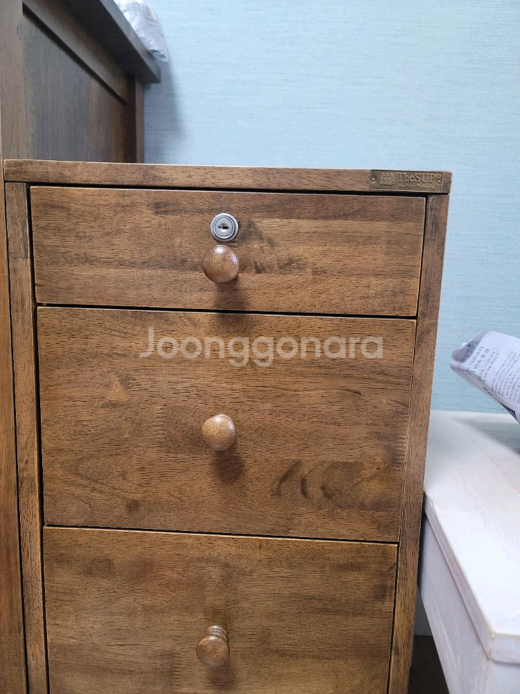 TheSUP 3단 서랍장_인아트 책상 서랍장 고무나무--1