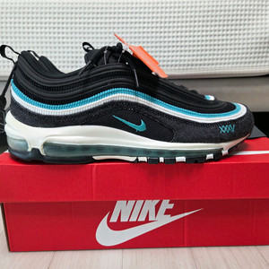 나이키 에어맥스 97 SE 블랙 터콰이즈 [280,새상품]