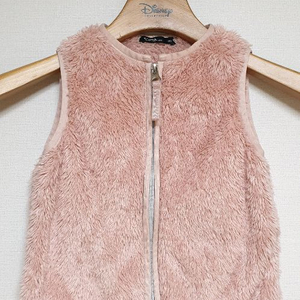 탑텐키즈 여아 털조끼 100