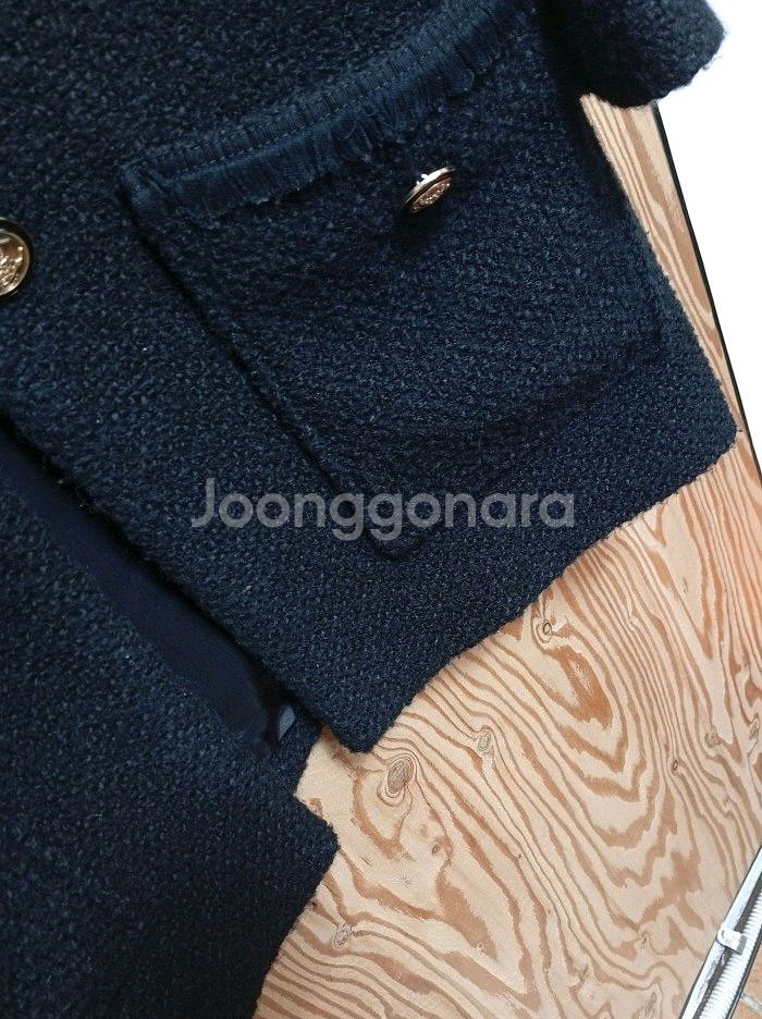 마쥬 블랙 트위드 쟈켓--3