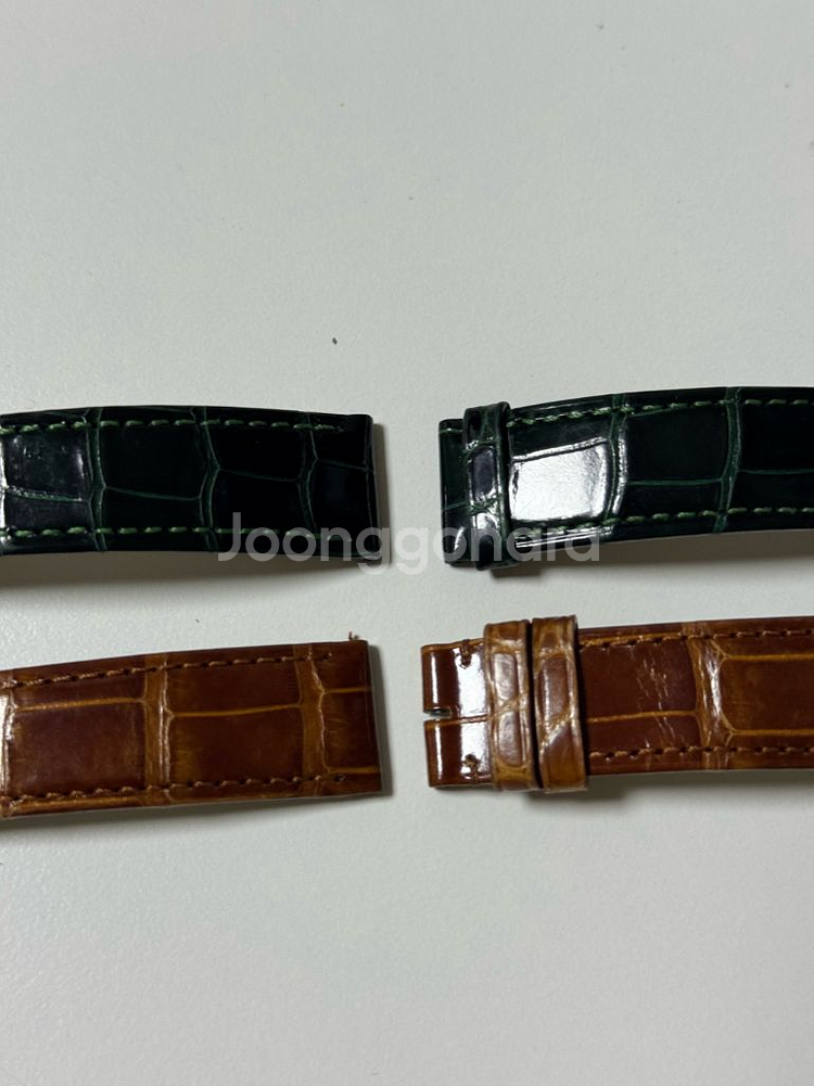 까르띠에 탱크솔로 스몰 루이 스트랩, 그린 스트랩 A급--4