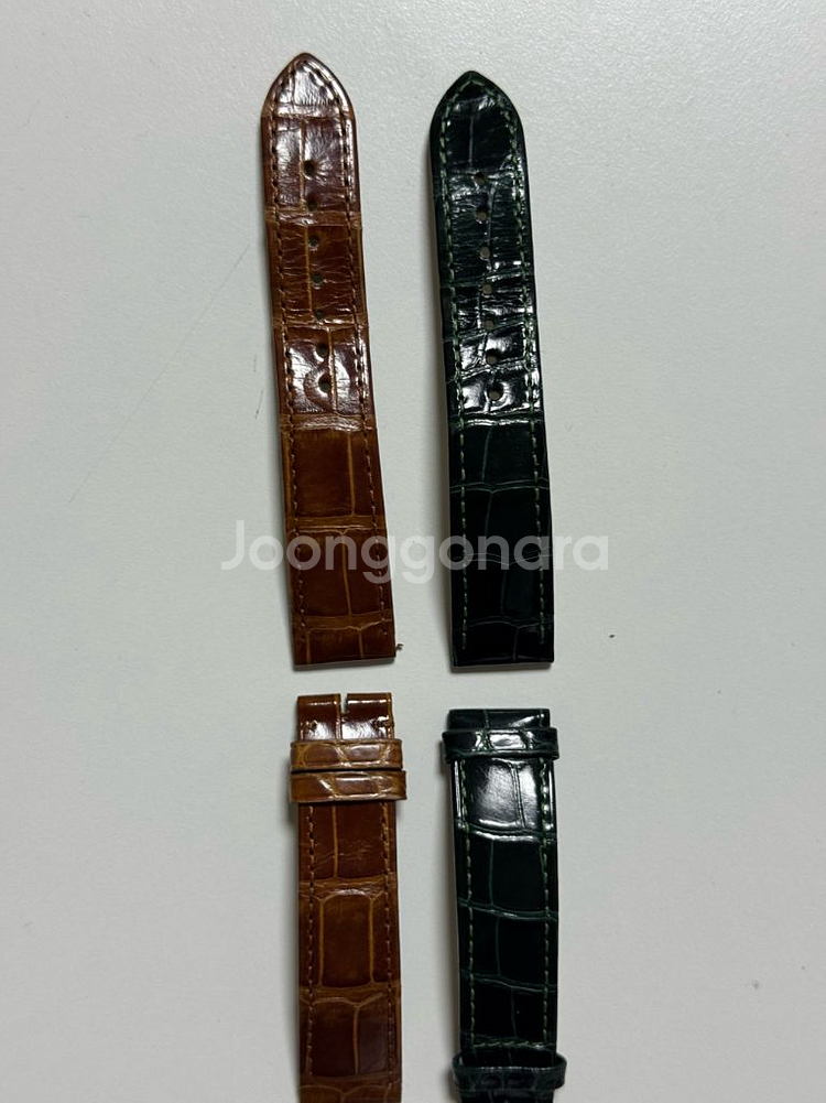 까르띠에 탱크솔로 스몰 루이 스트랩, 그린 스트랩 A급--5