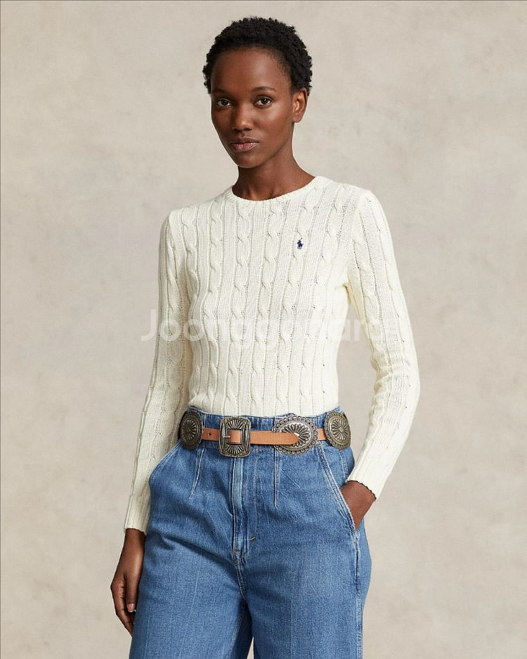 폴로 여성꽈배기니트--5