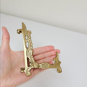 미국빈티지 황동 접시홀더 오브제 문진 금장 장식접시 액자 이젤 앤틱 샵 홈카페 인테리어 소품