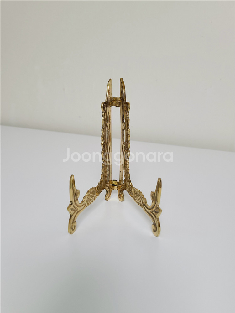 미국빈티지 황동 접시홀더 오브제 문진 금장 장식접시 액자 이젤 앤틱 샵 홈카페 인테리어 소품--3