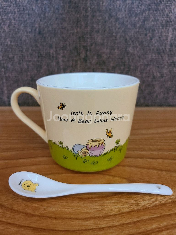 무료배송) 디즈니 머그&티스푼 세트 [위니더푸]--2