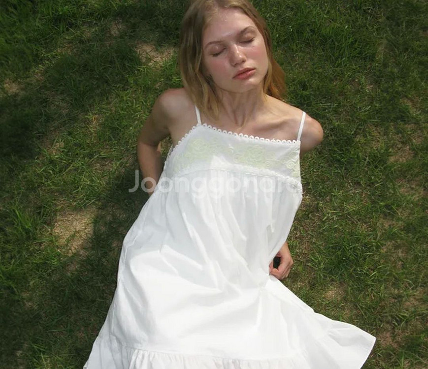 위드아웃썸머 Romantic slip dress ivory--0