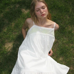 위드아웃썸머 Romantic slip dress ivory