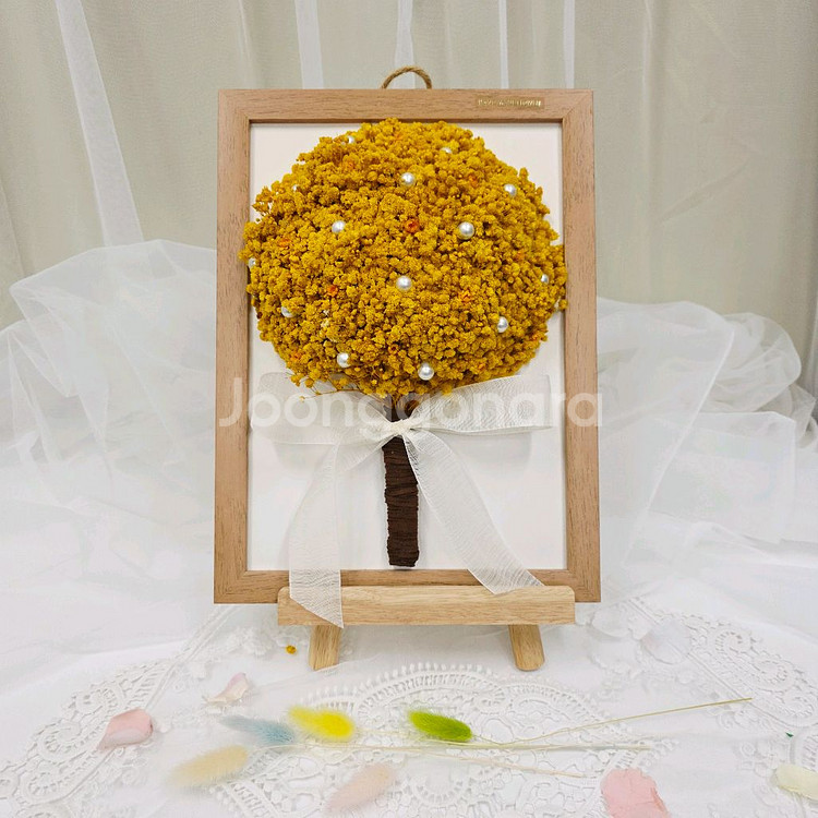 프리저브드플라워 안개꽃 액자--0