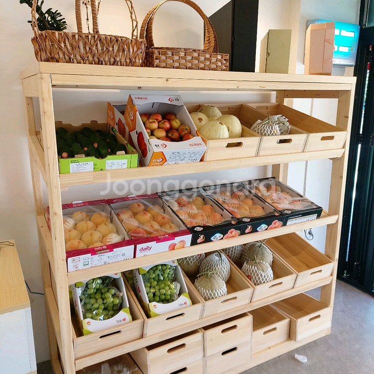수제 원목 진열대 진열장 선반 (과일,야채)--0