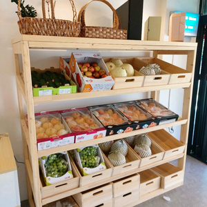 수제 원목 진열대 진열장 선반 (과일,야채)