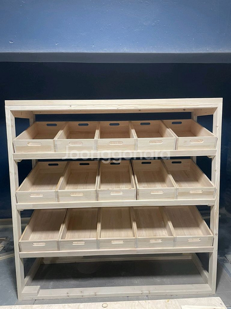 수제 원목 진열대 진열장 선반 (과일,야채)--3