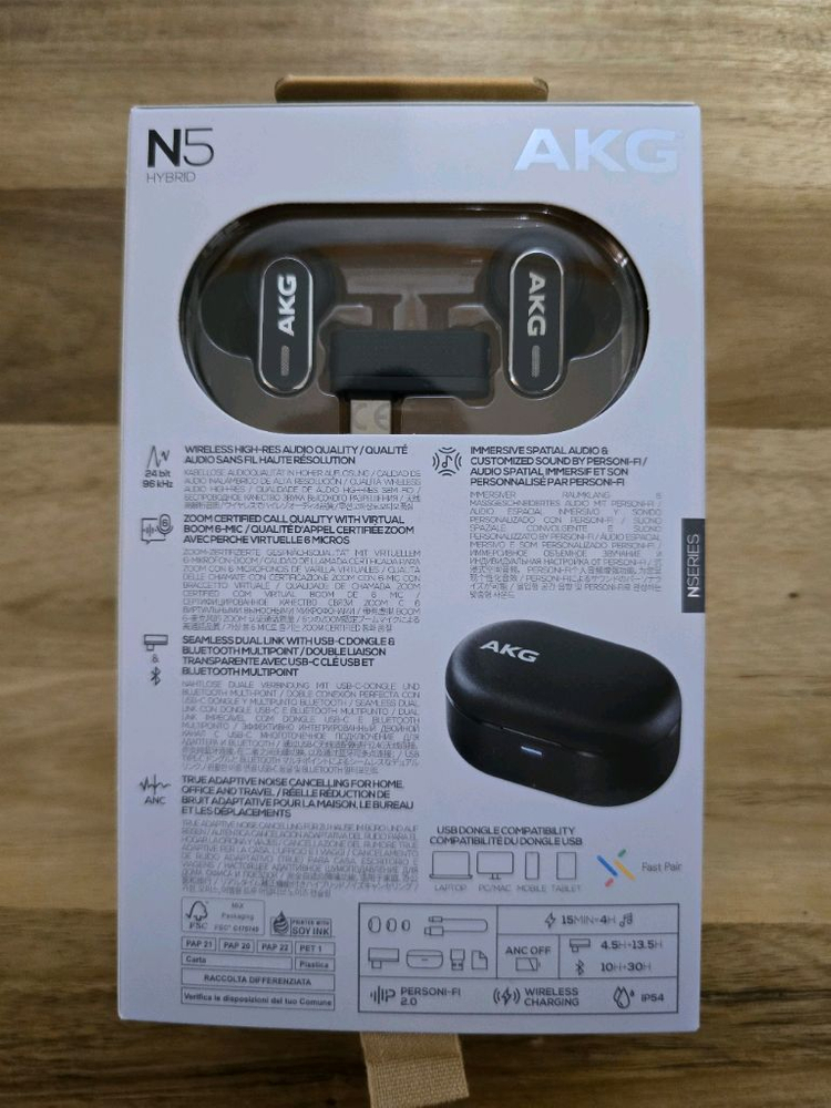 AKG N5 hybrid 하이브리드 노이즈 캔슬링 무선이어폰 (개봉후 테스트만)--2
