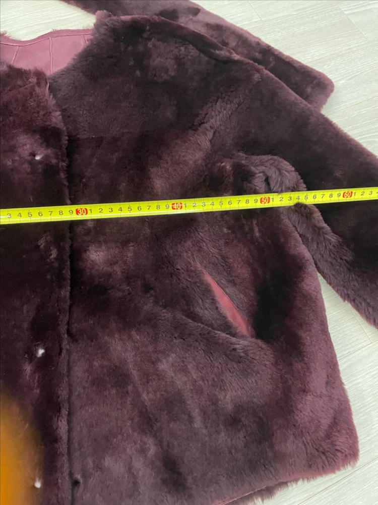 로보 robo천연 양가죽 리버서블 무스탕자켓 55사이즈--3