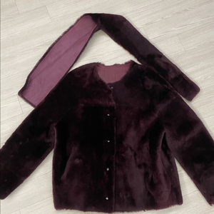 로보 robo천연 양가죽 리버서블 무스탕자켓 55사이즈