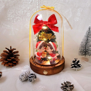 크리스마스 커플 유리돔 무드등