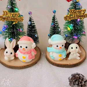 핸드메이드 크리스마스 눈사람 트리 장식