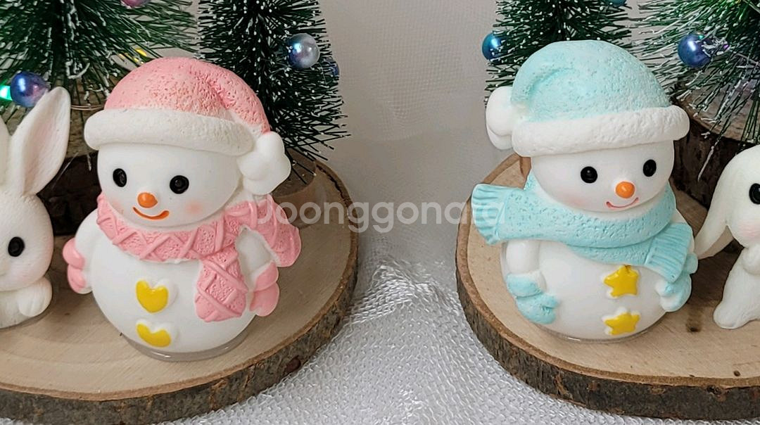 핸드메이드 크리스마스 눈사람 트리 장식--2