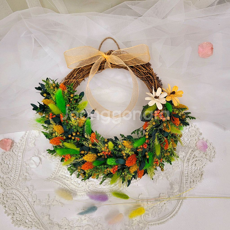 예쁜 프리저브드플라워 리스--2