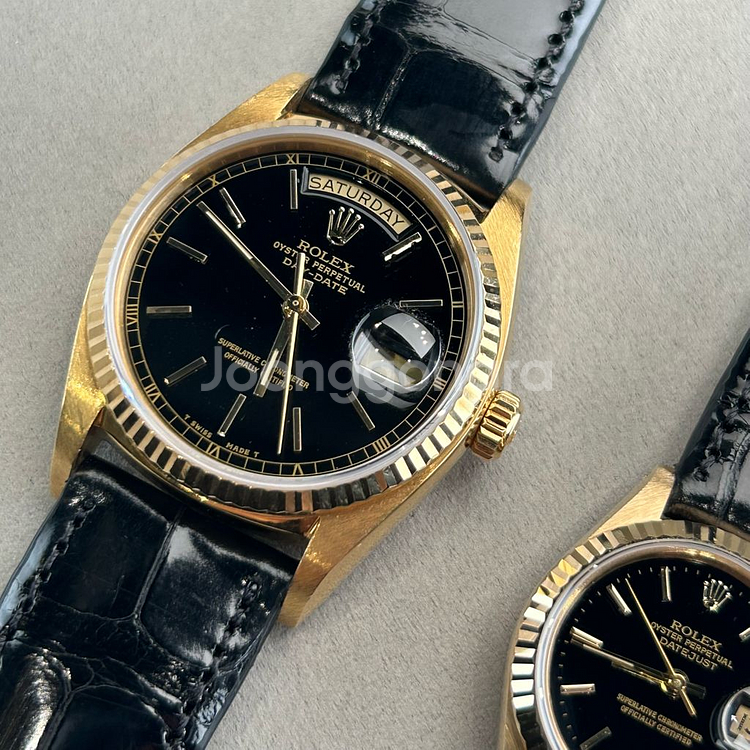 롤렉스 데이데이트 및 레이디 데이트 저스트 금통 2점--2