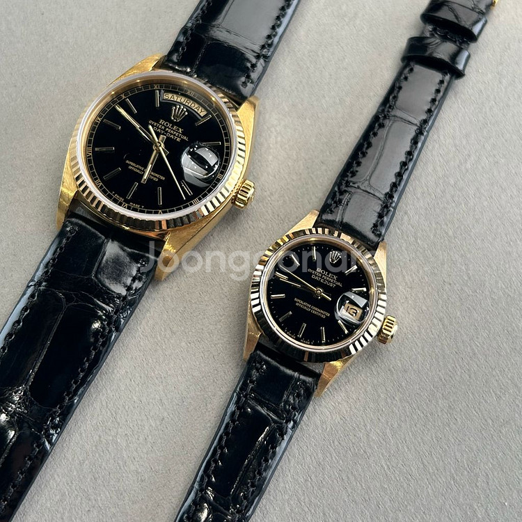 롤렉스 데이데이트 및 레이디 데이트 저스트 금통 2점--1