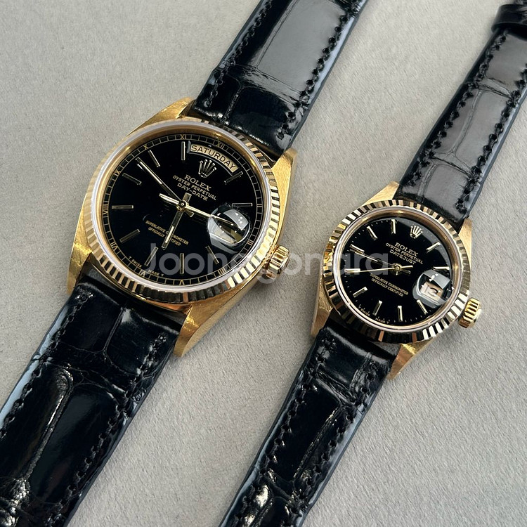 롤렉스 데이데이트 및 레이디 데이트 저스트 금통 2점--0