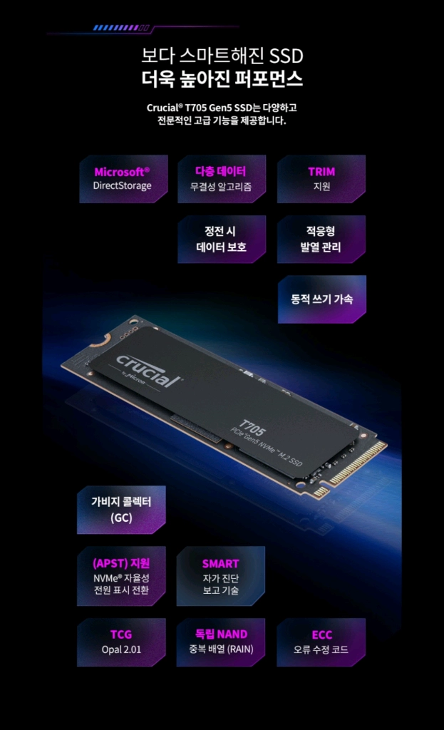 (미개봉) 마이크론 Crucial T705 M2(SSD) 2TB 이미지