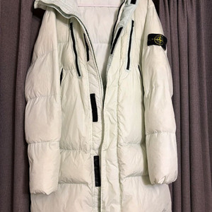 스톤아일랜드 크링클 랩스 NY 다운 롱패딩 아이스블루