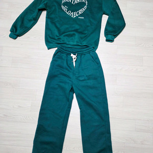 새상품 여성여아150/160 기모맨투맨,일자바지 셋업,세트